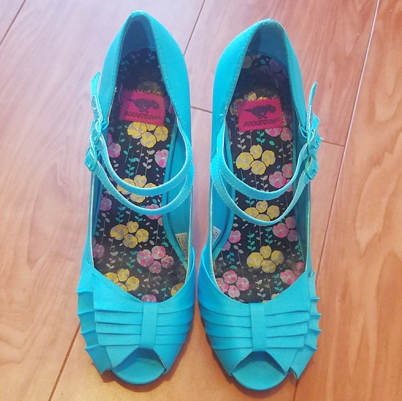"Rocket Dog" Blue/Turquoise Sassy & Sweet Heels - Picture 1 of 11